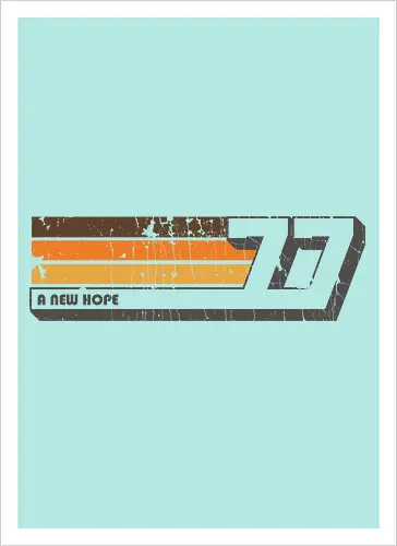 A New Hope - Space Opera, 77, luke skywalker, vintage, retro, a new hope, empire - Artprint