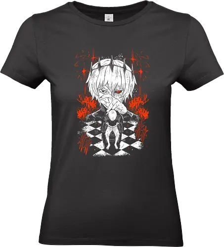 The One Eyed - Aesthetic, Aggressive, Angry, Anime, Gamer, Gift, Kawaii, Monster, Black Reaper, Power, Warrior, Manga Style, Demon, Cool, Manga, Zylixzen, Shinigami, One Eyed King, Tokyo, Ghoul, Kaneki, Horror, Haise, Ken, Sasaki, Devil, Red, Japanese Art, Otaku - Standard T-Shirt (Women)