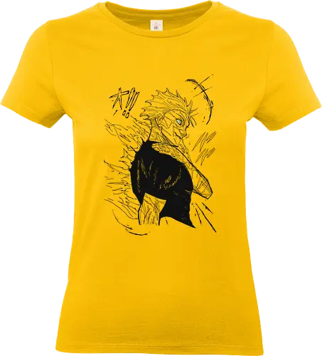 Gojo The Honored One - Aesthetic, Aggressive, Angry, Anime, Gamer, Gift, Power, Warrior, Manga Style, Manga, Zylixzen, Jujutsu, Kaisen, Gojo, Satoru, The Honored One, Gojo clan, Blue Eyes, Six Eyes, Strongest Sorcerer, Blindfolded Idiot, Scarred Warrior, Scars, Fighter, Otaku, Black, Japanese Art - Standard T-Shirt (Women)