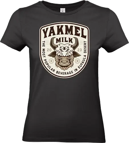 Yakmel Milk Emblem - my time, at sandrock, my time at portia, indie game, gaming, gamer, video games, fang, farming simulator, rpg, adventure, harvest, sand, wild yakmel, pen, hazardous ruins - Standard T-Shirt (Women)