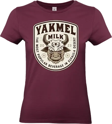 Yakmel Milk Emblem - my time, at sandrock, my time at portia, indie game, gaming, gamer, video games, fang, farming simulator, rpg, adventure, harvest, sand, wild yakmel, pen, hazardous ruins - Standard T-Shirt (Women)