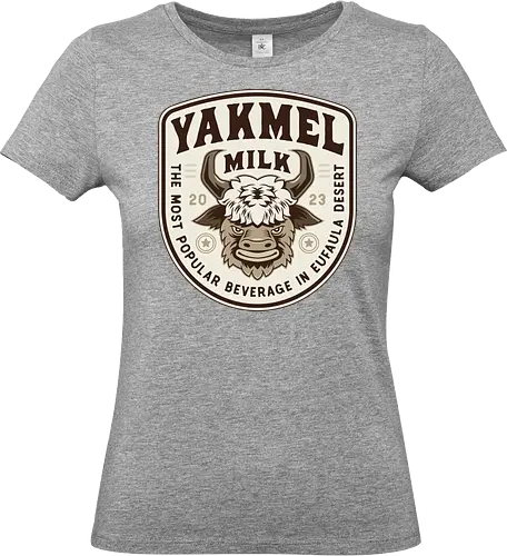 Yakmel Milk Emblem - my time, at sandrock, my time at portia, indie game, gaming, gamer, video games, fang, farming simulator, rpg, adventure, harvest, sand, wild yakmel, pen, hazardous ruins - Standard T-Shirt (Women)