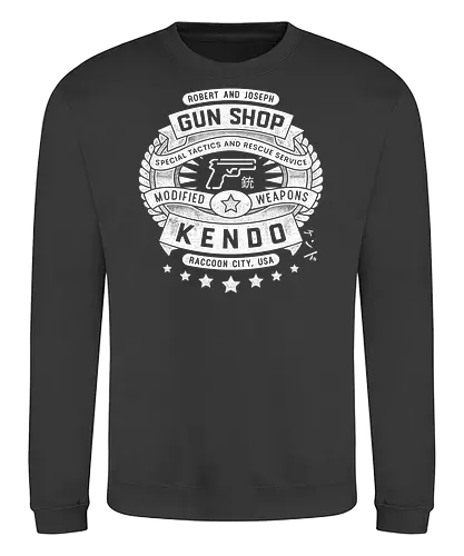 Kendo Gun Shop Grunge - resident, evil, jill valentine, leon s kennedy, biohazard, umbrella corporation, raccoon city, albert wesker, chris redfield, tricell africa, stars, sheva alomar, video game, gaming, gamer - Sweatshirt