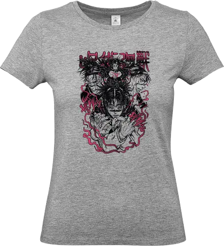 Cursed Spirit - Aesthetic, Aggressive, Angry, Blood Body, Anime, Gamer, Gift, Red, Monster, Power, Devil, Japanese Art, Manga Style, Demon, Manga, Zylixzen, Jujutsu, Half Cursed, Spirit, Fighter, Otaku, Warrior - Standard T-Shirt (Women)