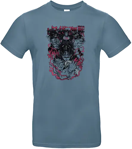 Cursed Spirit - Aesthetic, Aggressive, Angry, Blood Body, Anime, Gamer, Gift, Red, Monster, Power, Devil, Japanese Art, Manga Style, Demon, Manga, Zylixzen, Jujutsu, Half Cursed, Spirit, Fighter, Otaku, Warrior - Standard T-Shirt