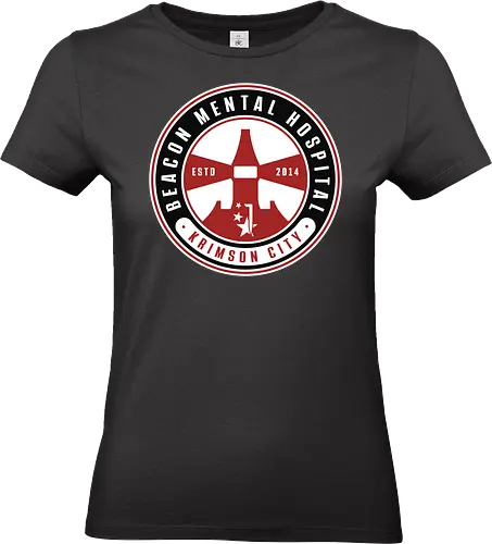 Beacon Mental Hospital Emblem - the evil, within, sebastian castellanos, joseph oda, julie Kidman, beacon mental hospital, video game, gaming, gamer, green gel, stefano valentini, survival horror, stem, the keeper - Standard T-Shirt (Women)