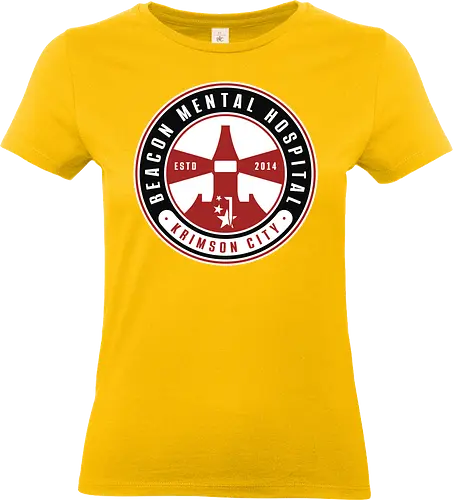 Beacon Mental Hospital Emblem - the evil, within, sebastian castellanos, joseph oda, julie Kidman, beacon mental hospital, video game, gaming, gamer, green gel, stefano valentini, survival horror, stem, the keeper - Standard T-Shirt (Women)
