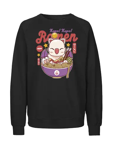 Kupo Kupo Ramen - final, fantasy, Cloud, Villain, cactilio, tomberi, tonberry, Cactus, Kweh, ramen, Kupo, mog, kupo, noodles, Japanese food, video game, gaming, gamer - Fairtrade Sweatshirt