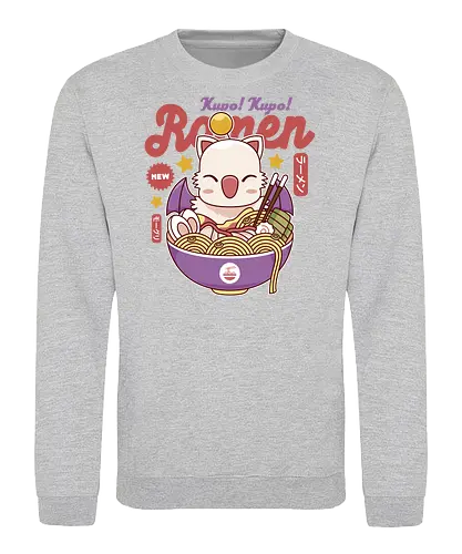 Kupo Kupo Ramen - final, fantasy, Cloud, Villain, cactilio, tomberi, tonberry, Cactus, Kweh, ramen, Kupo, mog, kupo, noodles, Japanese food, video game, gaming, gamer - Sweatshirt