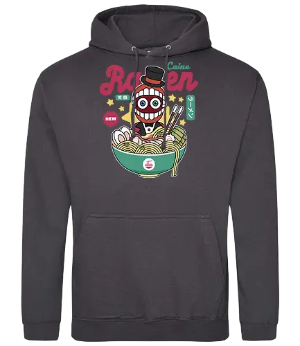 Ringleader Caine Ramen - the amazing, digital circus, pomni, jax, kinger, zooble, ragatha, gangle, digital circus, the amazing circus, tadc, clown, jester, cartoon, kaufmo, ramen - Standard Hoodie