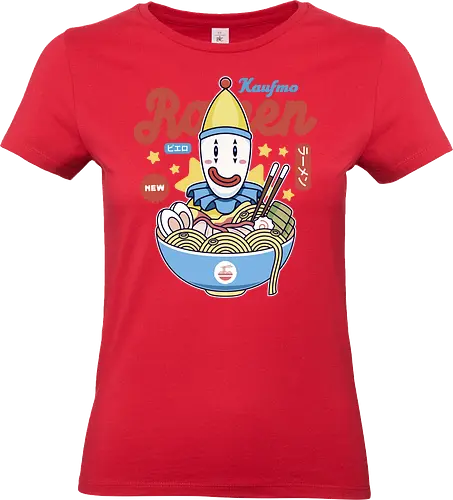 Kaufmo Clown Ramen - the amazing, digital circus, pomni, jax, kinger, zooble, ragatha, gangle, digital circus, the amazing circus, tadc, clown, jester, cartoon, kaufmo, ramen - Standard T-Shirt (Women)