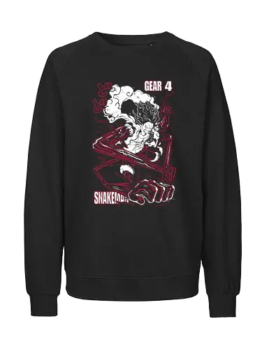 Gear 4 Snakeman - Power, Warrior, Angry, Japanese Art, Straw Hat, One, Cool, Pirates, Anime, Manga, Manga Style, Aesthetic, Pirate, Zylixzen, Aggressive, Gamer, Otaku, Gift, Piece, Monkey, Gear 4 - Fairtrade Sweatshirt