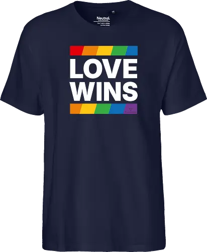 LOVE WINS - weiß - Fairtrade T-Shirt