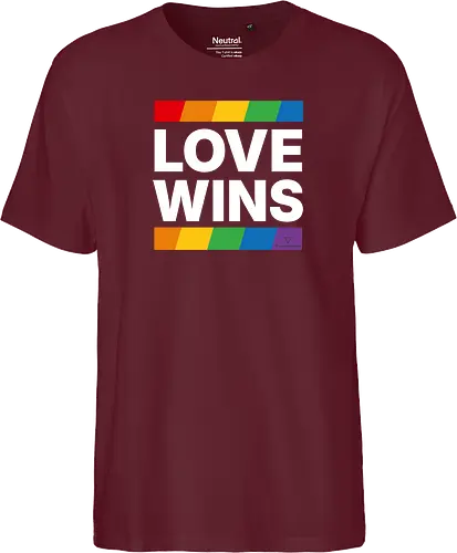 LOVE WINS - weiß - Fairtrade T-Shirt