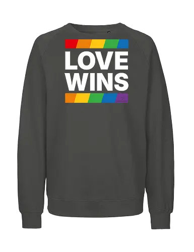 LOVE WINS - weiß - Fairtrade Sweatshirt