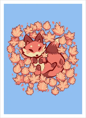 Autumn Leaves Fox
