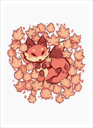 Autumn Leaves Fox