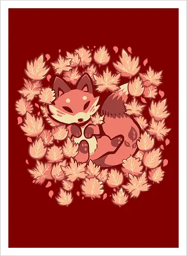 Autumn Leaves Fox