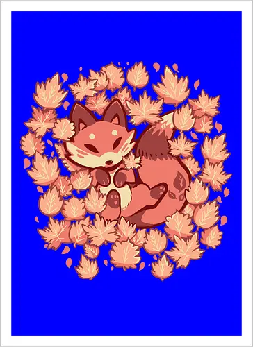 Autumn Leaves Fox