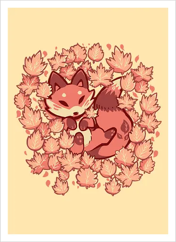 Autumn Leaves Fox