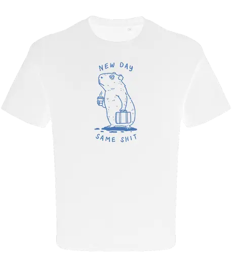 Lazy Morning - capy, capybara, lazy morning, morning coffee, coffee, i hate monday, capy coffee, minimalist - Oversize T-Shirt