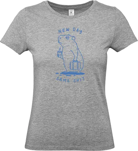 Lazy Morning - capy, capybara, lazy morning, morning coffee, coffee, i hate monday, capy coffee, minimalist - Standard T-Shirt (Women)