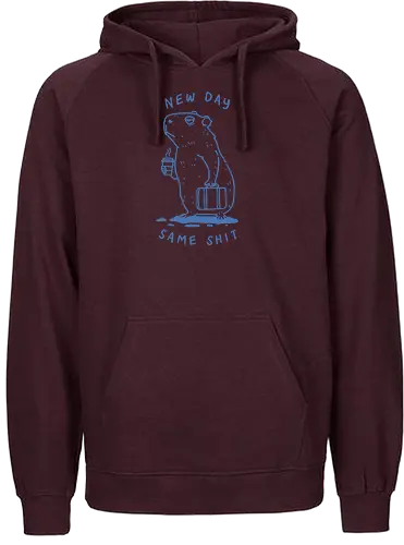 Lazy Morning - capy, capybara, lazy morning, morning coffee, coffee, i hate monday, capy coffee, minimalist - Fairtrade Hoodie