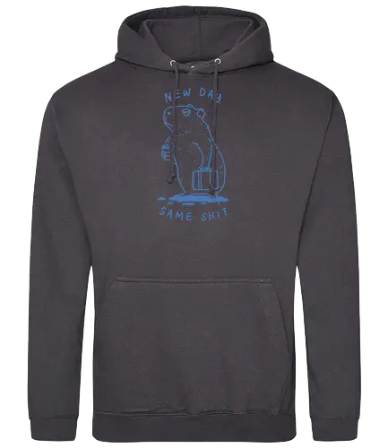 Lazy Morning - capy, capybara, lazy morning, morning coffee, coffee, i hate monday, capy coffee, minimalist - Standard Hoodie