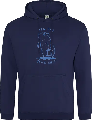 Lazy Morning - capy, capybara, lazy morning, morning coffee, coffee, i hate monday, capy coffee, minimalist - Standard Hoodie