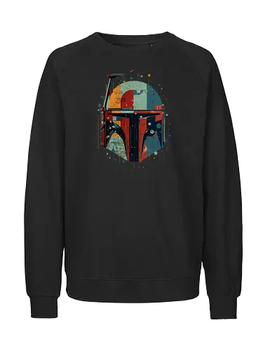 Bounty Hunter helmet - vintage, retro, scifi, movie, bounty hunter - Fairtrade Sweatshirt