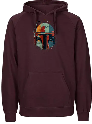 Bounty Hunter helmet - vintage, retro, scifi, movie, bounty hunter - Fairtrade Hoodie