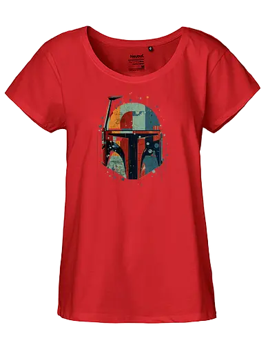 Bounty Hunter helmet - vintage, retro, scifi, movie, bounty hunter - Fairtrade Girl Shirt