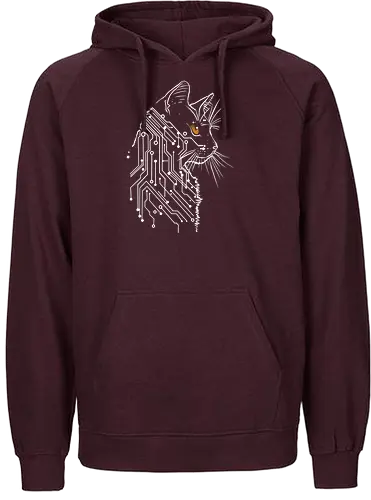 Cat of tomorrow - cat, scifi, science, technology, nature, animals, kittens - Fairtrade Hoodie