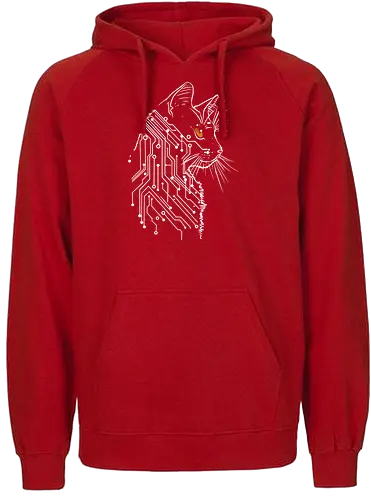 Cat of tomorrow - cat, scifi, science, technology, nature, animals, kittens - Fairtrade Hoodie