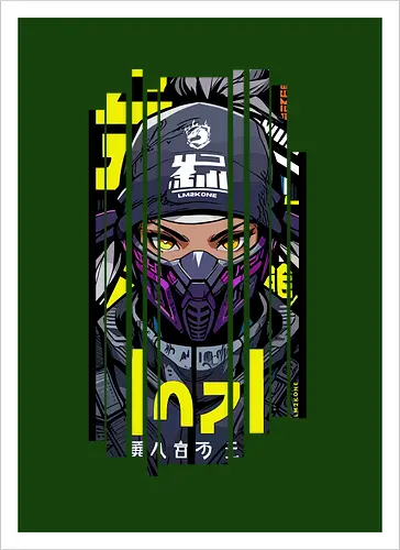 Cyberpunk-Ninja-Mädchen