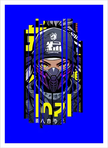 Cyberpunk-Ninja-Mädchen