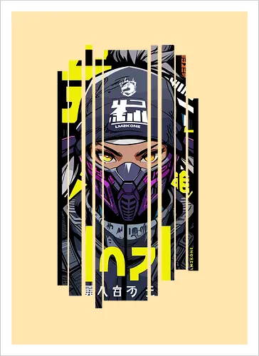 Cyberpunk-Ninja-Mädchen
