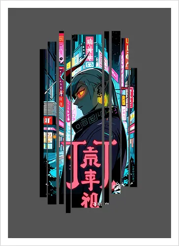 Cyberpunk Oni Neon