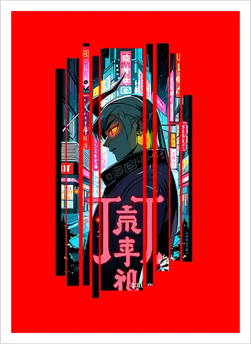 Cyberpunk Oni Neon