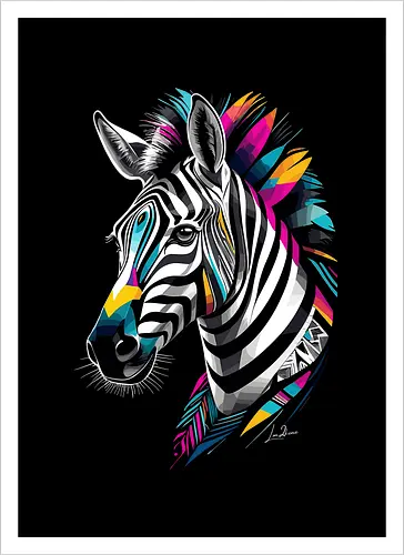 Mehrfarbiges geometrisches Zebra