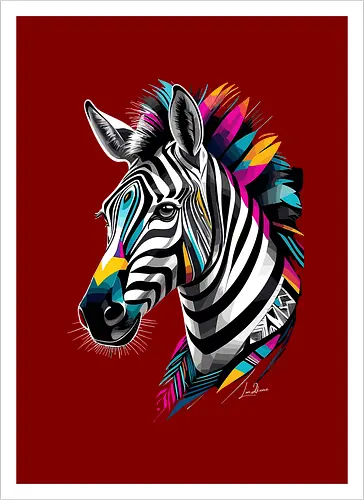 Mehrfarbiges geometrisches Zebra