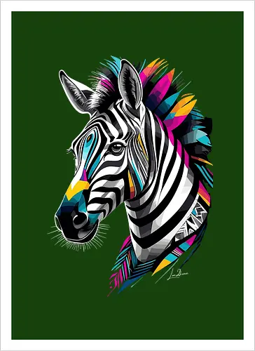 Mehrfarbiges geometrisches Zebra