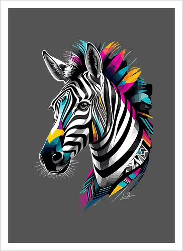 Mehrfarbiges geometrisches Zebra