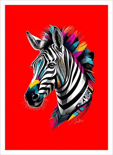 Mehrfarbiges geometrisches Zebra