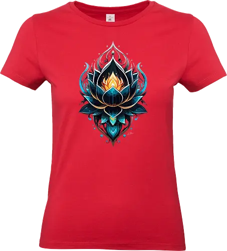 Feenhafter blauer Lotus - Tiere, lotus, bunt, Ästhetik, Geek, Farbe, Natur, Tier, Farben, lm2kone, Pop-Art, Farben - Standard T-Shirt (Women)