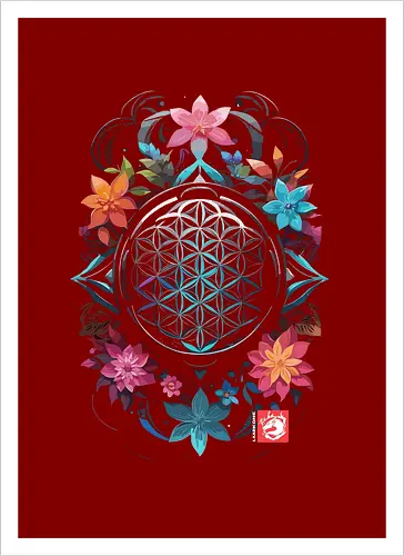 Geometrische Mandala-Blumen