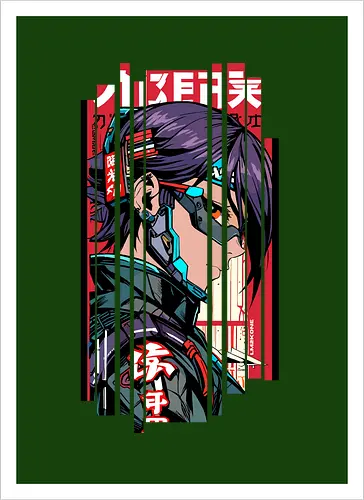 Futuristisches Cyberpunk-Mädchen
