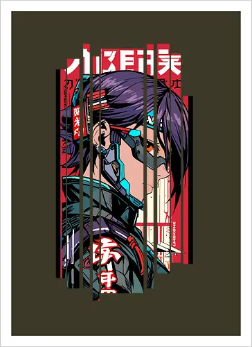Futuristisches Cyberpunk-Mädchen