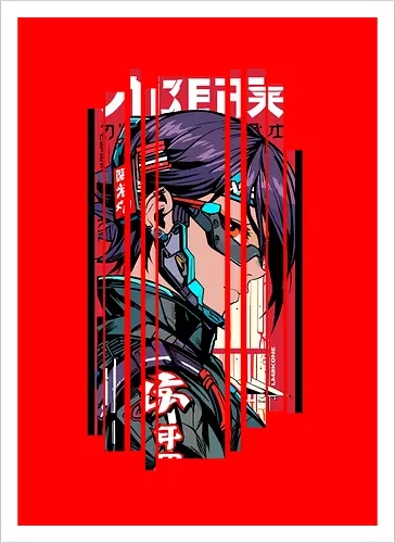 Futuristisches Cyberpunk-Mädchen