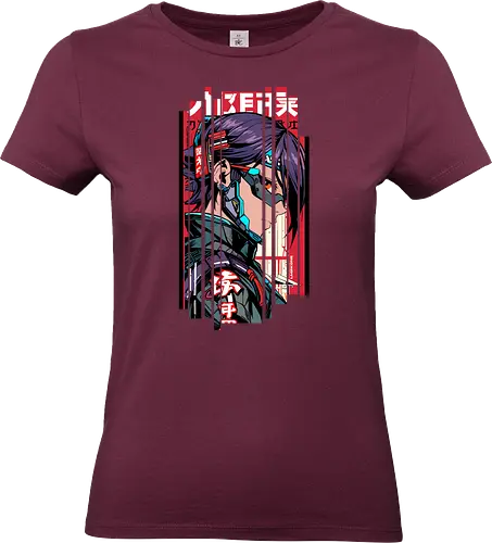 Futuristisches Cyberpunk-Mädchen - Anime, Manga, Ninja, Japan, Japanisch, Geek, Cyberpunk, Kanji, lm2kone, Pop Art - Standard T-Shirt (Women)